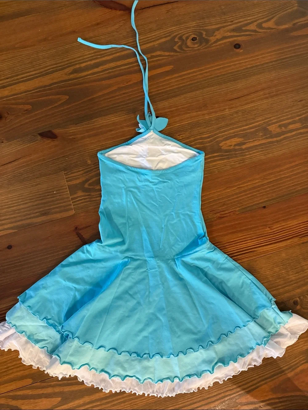 Blue Flower Halter Girl’s Dress 8